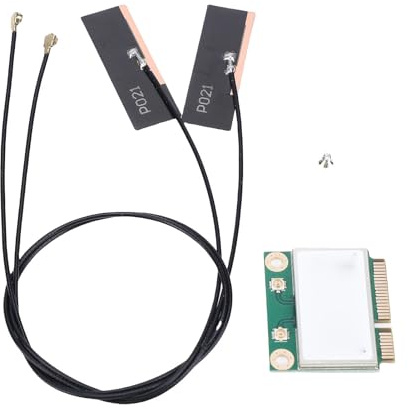 Dpofirs Tarjeta PCIe WiFi 6, Tarjeta de Red Inalámbrica de Doble Banda de 1800 Mbps para Wins 10 y 11, Adaptador WiFi con Cifrado WPA3 y Doble Antena para PC de Escritorio