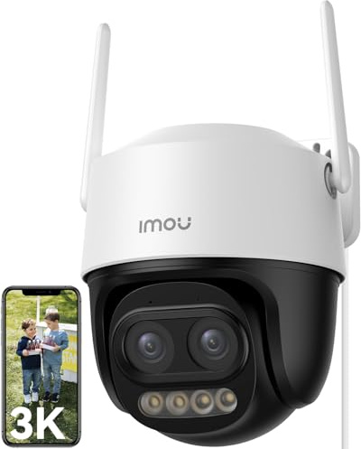 Imou 3K 5MP Cámara Vigilancia WiFi Exterior Doble Lente con Zoom Híbrido12X | 360° PTZ, Visión Nocturna en Color 56m, Detección de Humano/Vehículo, Seguimiento Automático, Audio Bidireccional, IP66