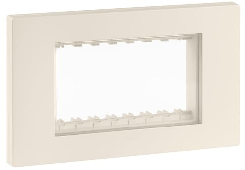 Vimar 30944.01 Calotta da parete IP55, 4 moduli Linea, con viti, per scatole da incasso 4 moduli, canapa