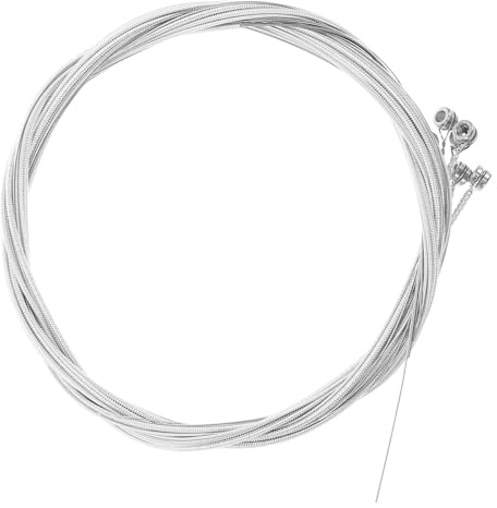Generic 6 Stück Silberne Versilberte Gitarrensaiten für Akustikgitarre aus Metall Einfach zu Ersetzen als Zubehör für Saiten Kindergitarre und Anfänger