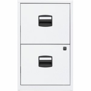 Bisley home Hängeregistraturschrank 2 Schübe 1-bahnig verkehrsweiß