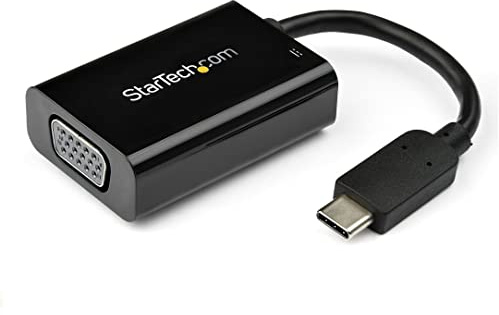 StarTech Adaptateur USB-C vers VGA, 1080p, 60W PD, Noir (CDP2VGAUCP)