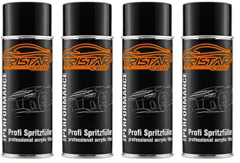 TRISTARcolor Füller Spritzfüller Haftgrund Grundierung Spritzspachtel für Autolack schwarz 4 x Spraydose 400 ml