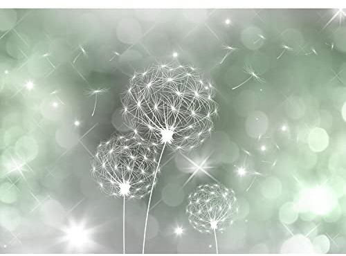 Runa Art Fototapete Pusteblumen Abstrakt Modern Vlies Wohnzimmer Schlafzimmer - Made in Germany - 308 x 220 cm Grün 9174010c