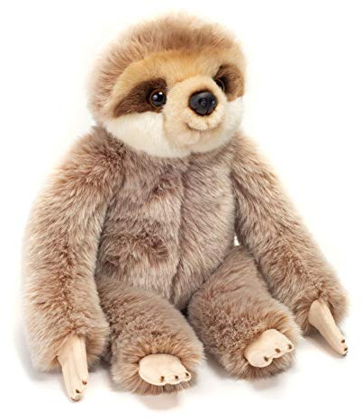 Teddy Hermann 92328 Faultier 22 cm, Kuscheltier | Naturgetreu gestaltet, liebevoll ausgearbeitete Details, ab 18 Monaten, waschbar, Füllung mit recyceltem Polyester