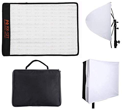 Falcon Eyes RX-12T Flexible Led Video Daylight 34W Dimmable 5600K Led Continuous Lighting for Photography with Softbox Diffuser