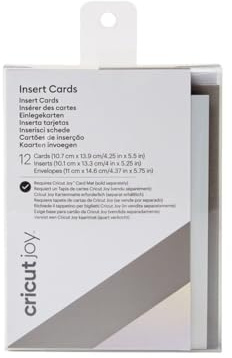 Cricut 2008043, Grau/Gold Joy Einlegekarten, Metallic, for, for cricut joy