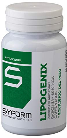 SYFORM LIPOGENIX INTEGRATORE ALIMENTARE 60 capsule Garcinia e Caffè Verde, utile per perdere peso, migliora il controllo glicemico. Indicato in caso di sovrappeso