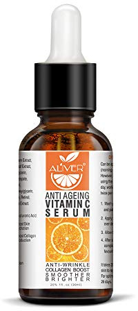 Vitamin C-Serum für Gesicht, hochfestes Anti-Aging- und Anti-Falten-Gesichtsserum - stärkt das Kollagen hilft beim Löschen feiner Linien, hellt das Hydrat auf (30 ml)