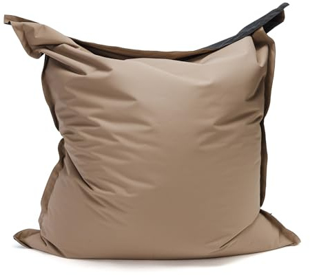 Ecopuf Pouf Poltrona Sacco | Cuscinone in Poliestere Waterproof Impermeabile Misura L | Cuscino da Terra | Poltrona Sacco da Esterno imbottitura in perle di polistirolo EPS Dim 170X135 Cm