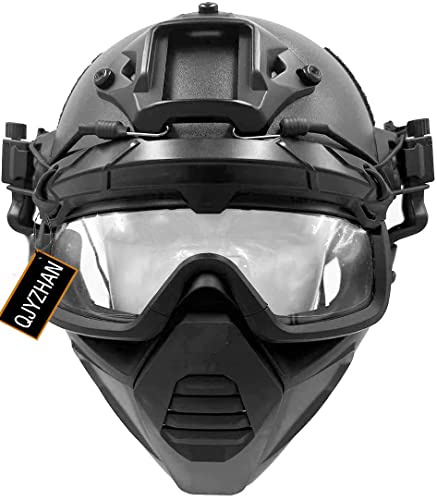 NC Tactical Fast Helmet Military Halbmaske Mit 3D Split Schutzbrille, Verwendet Für Airsoft Paintball Jagd Rollenspiele CS Spiele