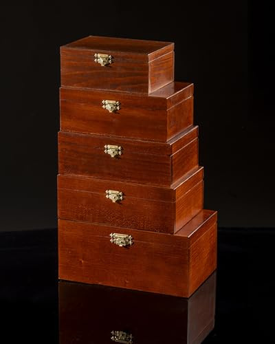 Caja de Madera para Piezas de ajedrez Staunton nº5, Caja para Piezas de ajedrez de Madera, Caja para almacenaje de Piezas