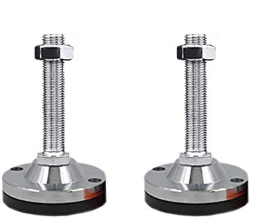 SBTRKT 2 robuste Nivellierschraubenbeine, Basis 100 mm, 120 mm verstellbare Füße for Nivellierfüße, geeignet for Möbelmaschinen und -geräte (Color : D100*M16*120mm)