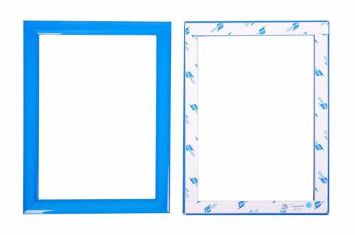 5X Klapprahmen Aluplakatrahmen f. Fenster Plakatrahmen Alurahmen DIN A4 Profi Posterrahmen Werbeschild Aluplakathalter Fensterwerbung Flyerdisplay Menükartendisplay | Neuware | blau