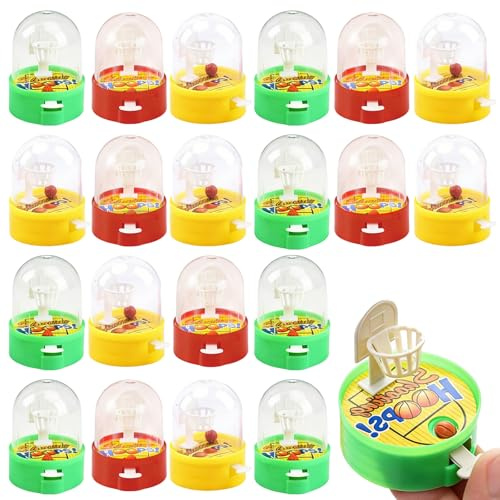 JAONLD Mini Giocattolo Basketball,20 Pezzi Giocattoli da Gioco di Basket con Le Dita Giochi Festa,Mini Basket Dita Giochi Regalini Fine Festa,Giocattoli Sportivi Portatili(Colore Casuale)
