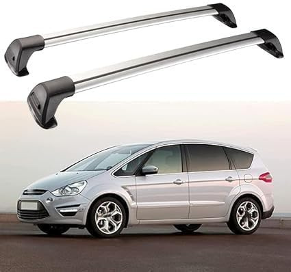 YYBCDSA 2Pcs Car Roof Bars, for Ford S-MAX 2006 2007 2008-2013 2014 2015 Aluminum Luggage Rack Bike Cross Bars Railing Carrier Travel Accessories,B