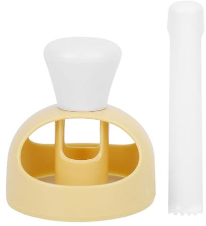 Donut Maker Cutter Mold Easy to Use Baking Tool for DIY Desserts Yellow Plastic 8x8cm 45g with Dipped Pliers Suitable for Schools Kindergartens Families Festivals