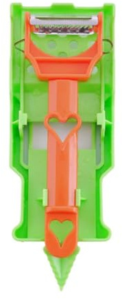 LQQDREX Pelador Multifuncional, Cortador 2 En 1 Y Juego De Juliana para Patata, Naranja, Limón, Pelador Doble con Exprimidor De Limón, Cortar Y Decorar Sin Esfuerzo Tus Frutas Y Verduras