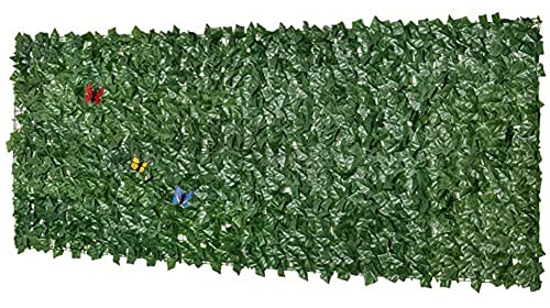 Traliccio di edera artificiale, 1,5 m x 11 m, recinzione in plastica resistente anti-scolorimento per esterni, giardino, cortile e decorazione