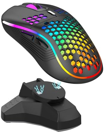 FineUsea High-Speed Wireless Charging Dock – Compatible with Logitech G PRO X Superlight 2(2023), G502X Lightspeed,G903 Lightspeed and Many Others for Razer Wireless Mouse/Logitech Powerplay Wireless