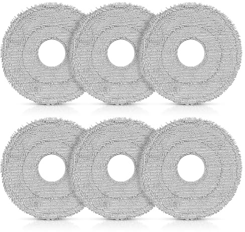 6 Stück Wischtücher Ersatzteile für Dreame L10s Ultra Gen 2 / L10s Pro Ultra / X40 / X50 Ultra / X50 Master / L40 Ultra AE / L40 Ultra/Mova E30 Ultra / P50 Pro Ultra Staubsauger, Wischmopp Zubehör