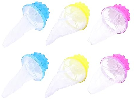 6 Stück Waschmaschinen Netzbeutel für Haarfang und Fussel | Pp Polyester, Feine Maschenstruktur, für Haushalt und Wäsche, Nimmt Haarreste Sowie Papier und Baumwollfasern