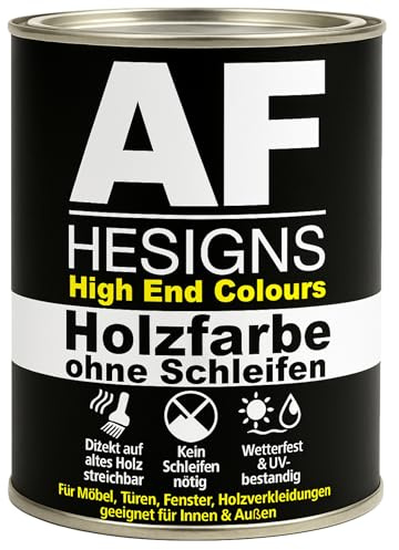 Alex Flittner Designs Möbelfarbe ohne Schleifen in Beige RAL1001 seidenmatt | Kein Schleifen nötig - Direkte Anwendung auf alten Anstrichen, Holz, MDF oder lackierten Oberflächen - spart Zeit & Arbeit.