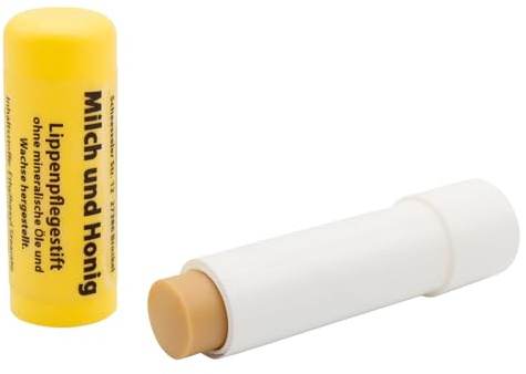 3x Milch und Honig Lippenpflegestift mit Bienenwachs und pflegenden Ölen natürliche Lippenpflege