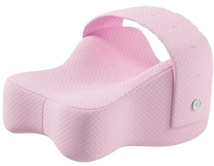 FytStycale Almohada para Rodillas Soporte Ergonómico Cojín de Pierna Memoria Espuma Banda Antideslizante Apta para Mujeres Que Duermen de Lado Comodidad Lumbar, Rosa, Individual