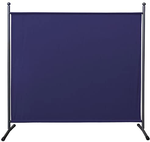 QUICK STAR Paravent Outdoor Wetterfest 180 x 178 cm Blau | Raumteiler Stellwand Innen | Garten & Balkon Sichtschutz Blickdicht