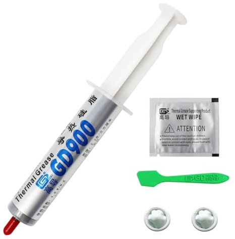 Nettogewicht: 30 g, Spritze mit Beutel, Verpackung, grau, GD900 Wärmeleitpaste aus Silikonmischung, Kühlkörper-Kühler BX30 (GD900-BX30 x 1 Stück)