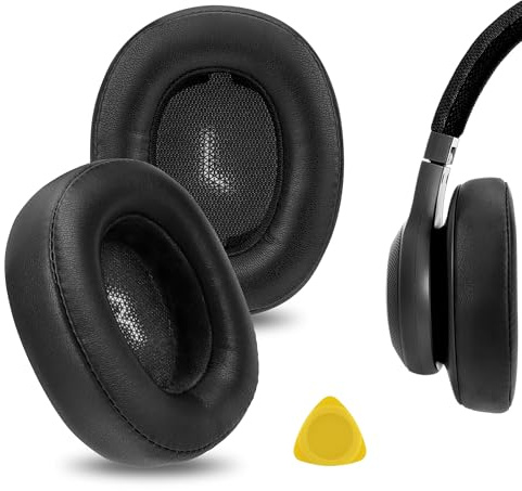Geekria Replacement Ear Pads for JBL E55BT Headphones Ear Cushions, Repair Parts (Black)