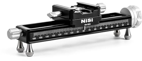 NiSi NM180 Makro Fokussierschiene | 360° Rotierbar Stabiler Makroschlitten, Makro Einstellschlitten, Macro Focusing Rail für Makrofotografie