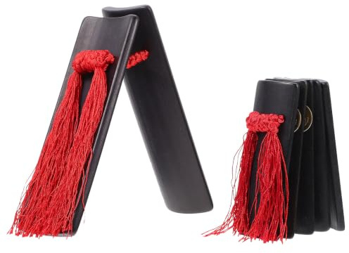 Milisten Professionelles Traditionelles Kuaiban aus Bambus mit Aufbewahrungstasche Handpoliert und Komfortabel zu Halten zur Dekoration und Percussion