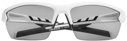 NAKED Optics RUSH sportglasögon unisex cykelglasögon – halvram vit/fotokrom