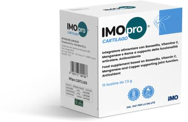 IMOpro CARTILAGO 15 Bustine - Integratore Alimentare con Boswellia, Vitamina C, Manganese e rame a Supporto della Funzionalità Articolare. Antiossidante