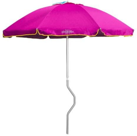 Ombrellone Mare GiraFacile 220 Cm Alluminio Protezione UV Spiaggia Pesca Eolo - Viola
