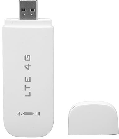 4G LTE Mobile Hotspot Router, USB Mobile WiFi Hotspot with SIM Card Slot, Support 10 Devices, Portable Mobile Hotspot Router Multi Protection for Phone Tablet Laptop (White)