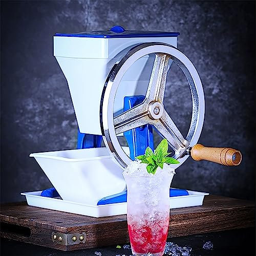 Macchina manuale per la rasatura del ghiaccio, strumento professionale per tritaghiaccio soffice, la capacità massima di ghiaccio tritato contemporaneamente è di 2 kg, per feste, ristoranti, bar