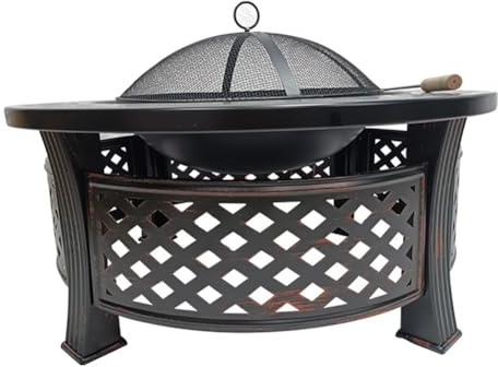 TT-YEC Griglia per Barbecue in Metallo da Esterno, Tavolo Barbecue Multifunzione con Coperchio E Piano D'appoggio, Griglia, Cucina da Campeggio Rimovibile
