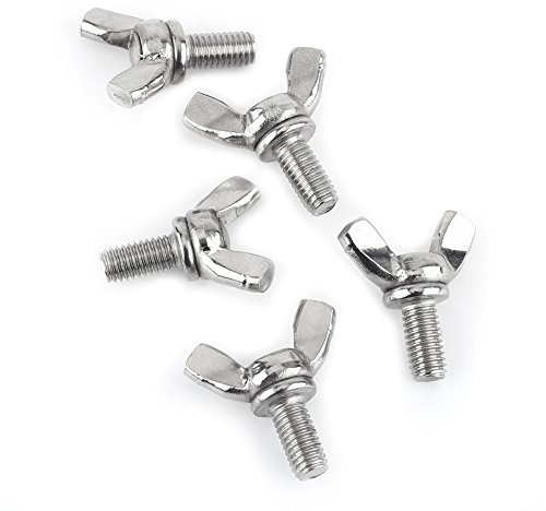 Metrische Flügelschraube M5, 5 Stück, 304 Edelstahl, Flügelschrauben, Flügelschrauben [HOHE QUALITÄT] (M5*10mm)