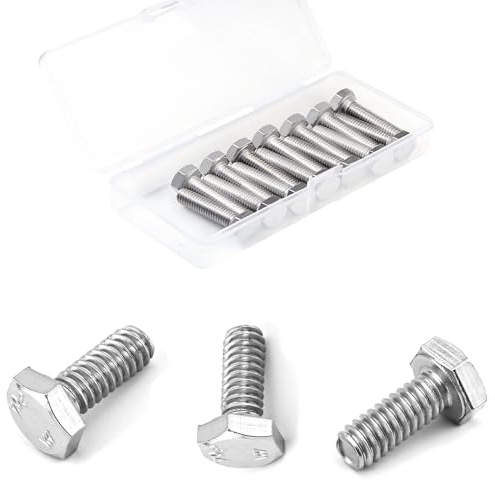 Juvielich 22PCS M6 Hex Bolts M6x25mm Hex Head Bolts Stainless Steel 304 M6-1.0 Hex Bolt Fully Threaded Hex Tap Bolts Metric Hexagon Head Screw Machine Bolts Right Hand External Hex Drive