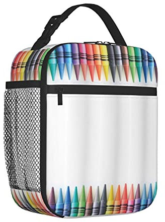 Rportable Lunchtasche für Damen/Herren, isoliert, oben und unten, symmetrisch, gerader Rand, für Kinder, Malerei, Handwerk, isoliert, wiederverwendbar, Lunchbox für Büro, Arbeit, Schule, Picknick,
