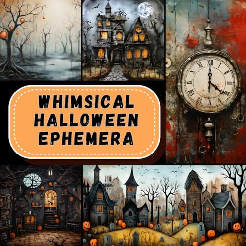 Whimsical Halloween Ephemera: 20 Double-Sided Halloween Pattern Sheets for Junk Journals, Scrapbooking, Cardmaking, Decoupage, Cut Out Collage & Home DecorPapers