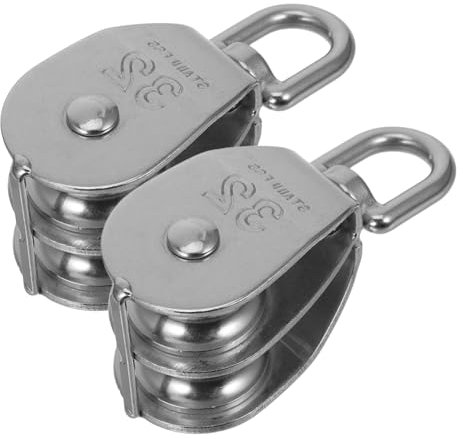 FELTECHELECTR 2stücke Doppel-pulley Aus Robuste Umlenkrollen Für Lifting Und Traction Für Heim Und Industrieanwendungen