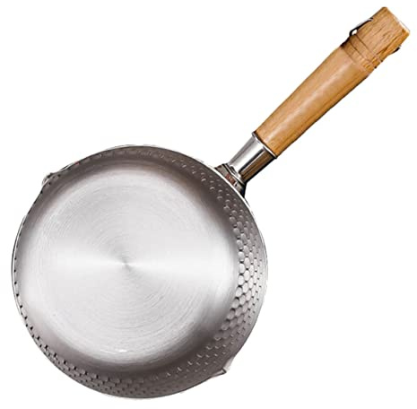 PRETYZOOM Marmite En Acier Inoxydable Avec Manche En Bois - Soupière Japonaise - Ustensiles De Cuisine