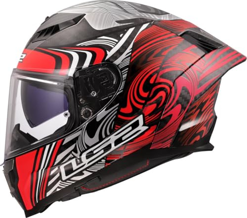 LS2, Integraler Motorradhelm DRAGON ENTHUM Red, S