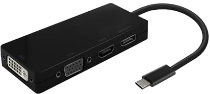 Aisens Convertisseur USB-C vers DP/DVI/HDMI/VGA 15 cm
