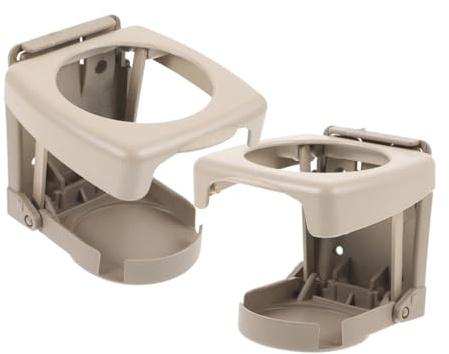 TOPBATHY 2 Piezas Portavasos De Coche Portavasos Plegable Soporte para Bebidas De Coche Inserto del Porta Bebidas para e Extra para e ATV Abs Beige