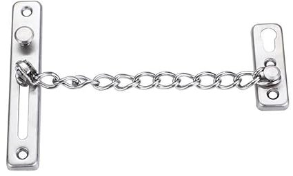 2 Pezzi Catena Per Porta, Catena di Sicurezza Catena Porta con Viti, Blocco Catena Porta in Acciaio Inox per Porte Finestre per Interno Casa Hotel